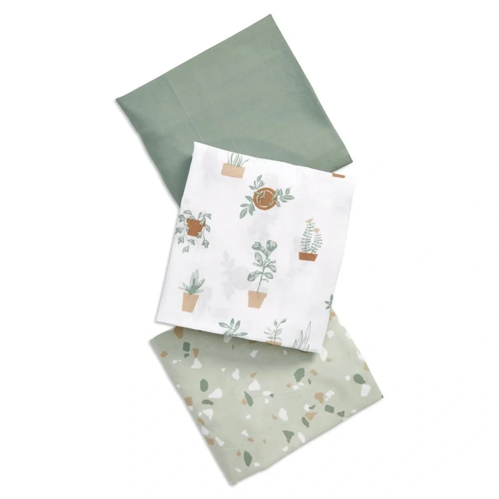 NORDSTROM Assorted 3-pack Fitted Crib Sheets In Plant Pack